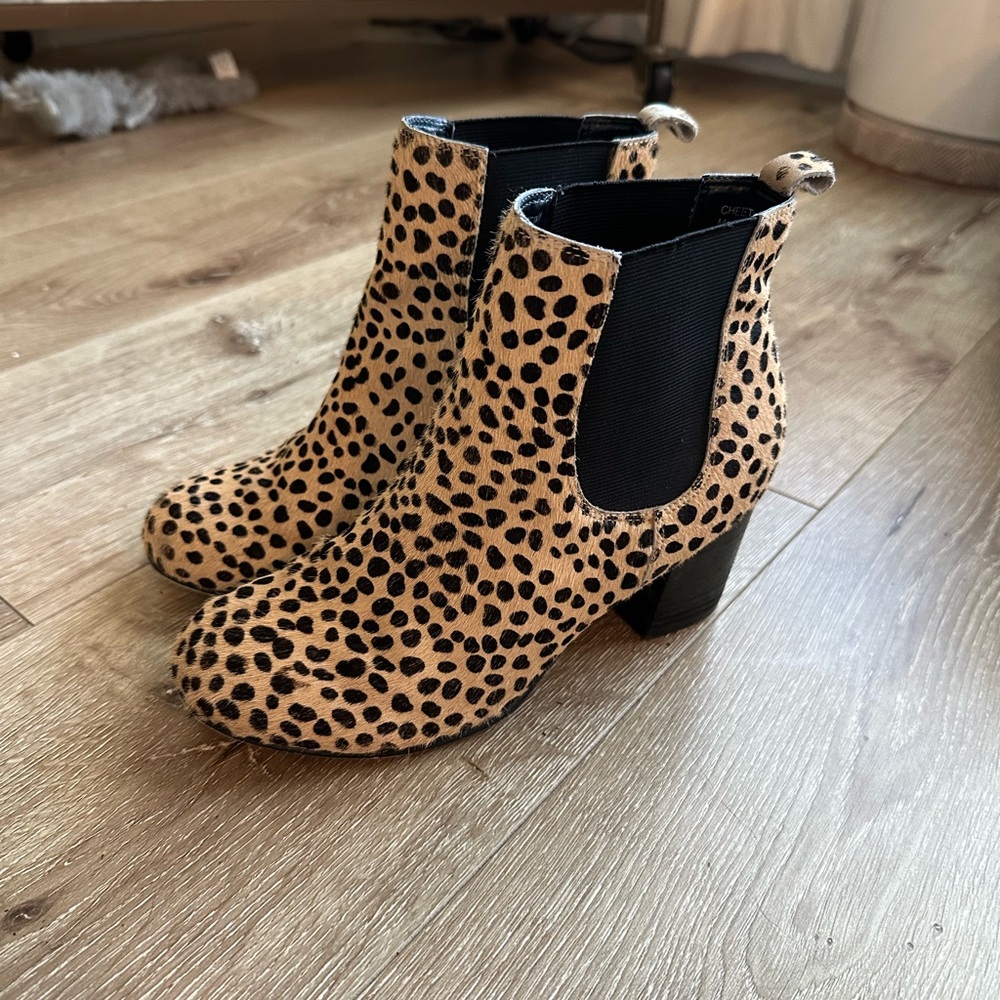 Sole Society Leopard Print Ankle Booties